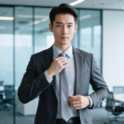 三十岁左右男性职场人士头像，穿商务休闲装，背景简洁